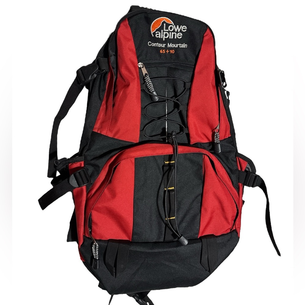 Lowe Alpine Contour Mountain Hiking Camping Backpack Mountain Red and Black bag